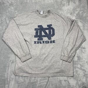 Notre Dame Fighting Irish Shirt Mens 2XL Gray Starter NCAA Football Sports Tee